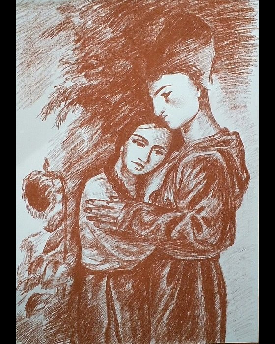 Картина пастелью Мгновение