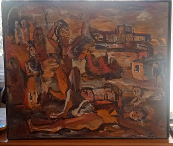 Картина маслом Спасите Арал