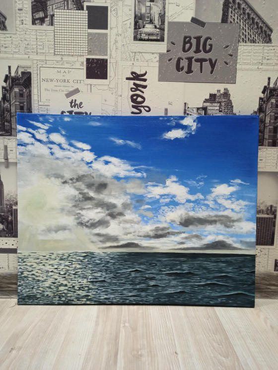 Картина акрилом После дождя