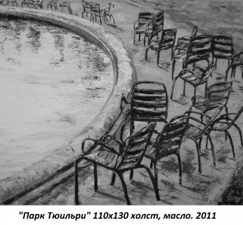 Картина маслом Парк Тюильри