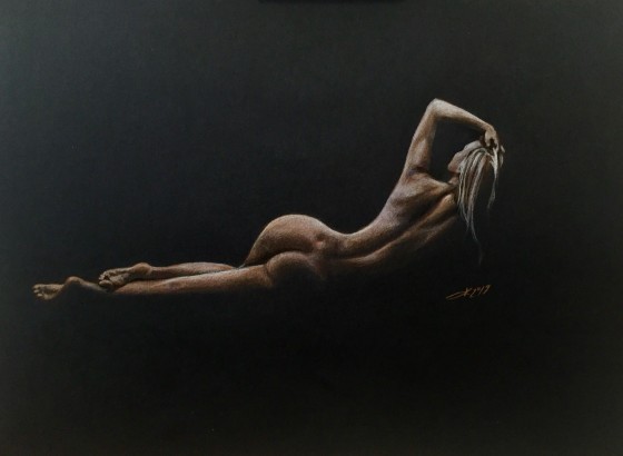 Картина карандашом The light lines