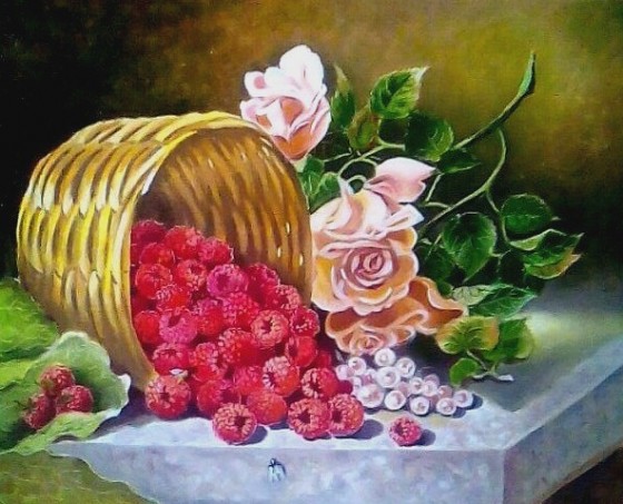 Картина маслом Малина