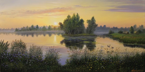 Картина маслом На восходе