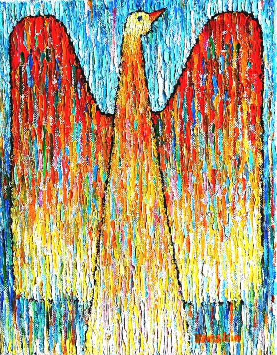 Картина маслом Птица