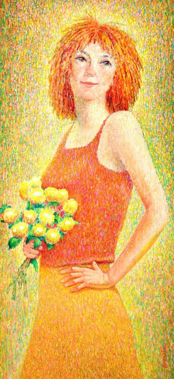 Картина маслом Рыжая юность