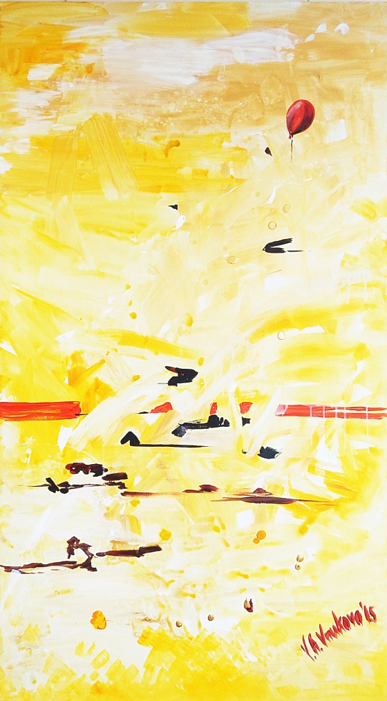 Картина акрилом Куда уходит детство