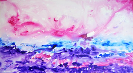 Картина акрилом Где-то далеко