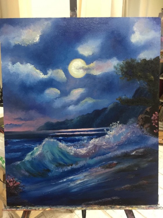 Картина маслом Тайская ночь 