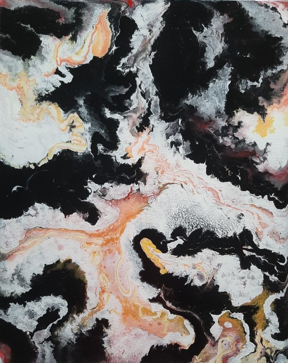 Картина акрилом Лавина