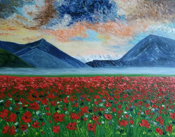 Картина маслом Маков цвет