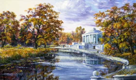 Картина маслом "Пушкинская осень"