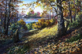 Картина маслом  "Краски осени"