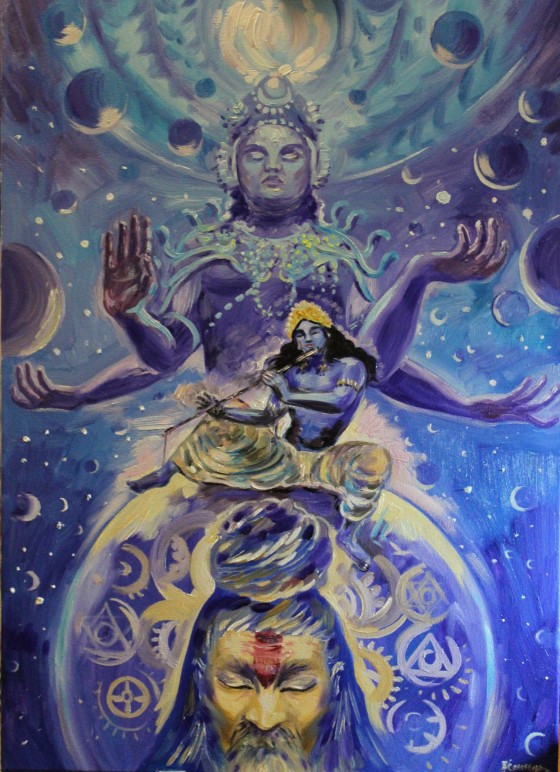 Картина маслом Эзотерика. Индуизм. Кришна. Шива. Брахма