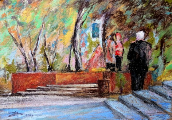 Картина пастелью Pereryv