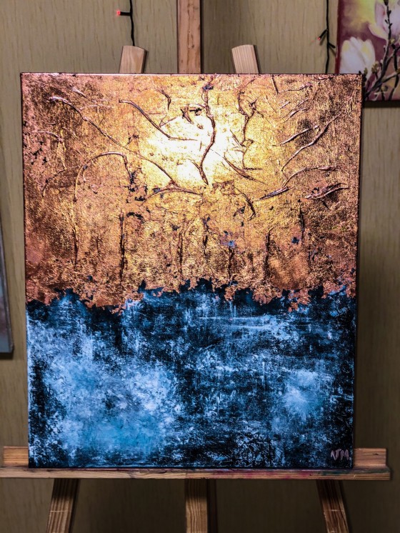 Картина в смешанной технике Абстракция 