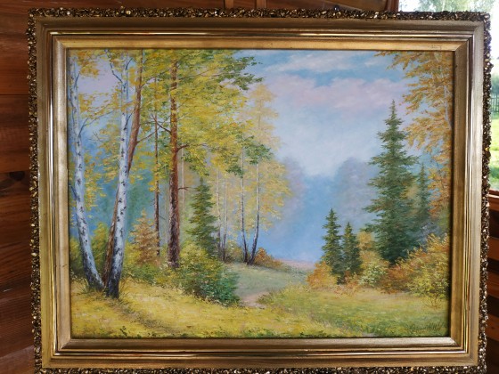 Картина маслом Осінь у лісі