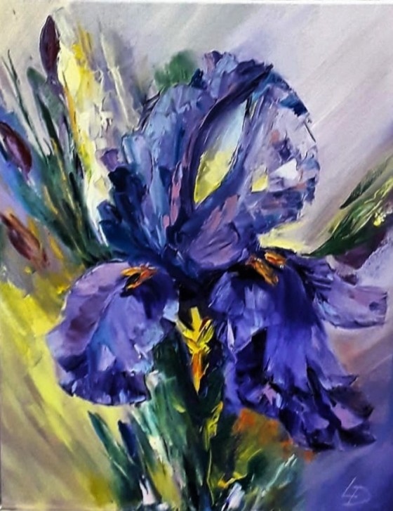 Картина маслом "Mysterious Flower"