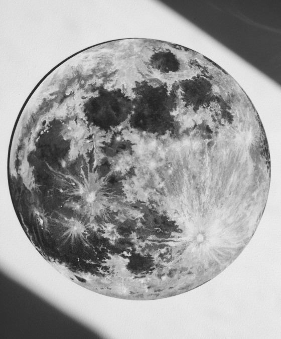 Картина акрилом Полная луна