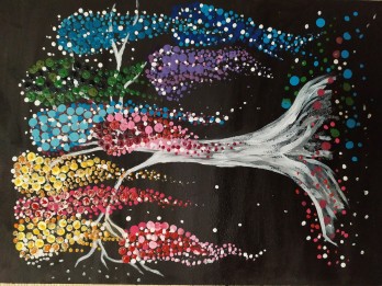 Картина акрилом Волшебное дерево. Magic tree