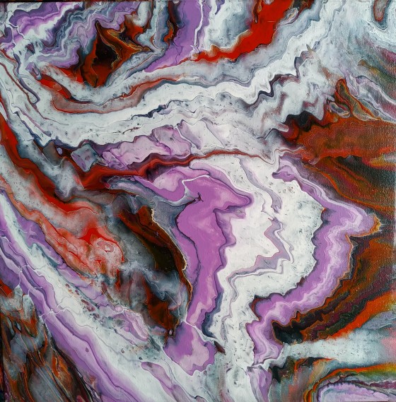 Картина акрилом Інтер'єрна картина в техніці Fluid Art