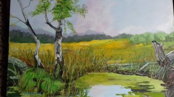 Картина маслом Болото