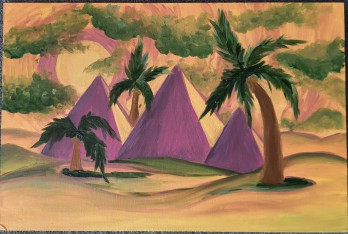 Картина маслом Піраміди