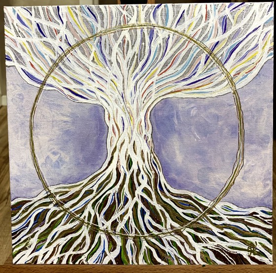 Картина акрилом Древо
