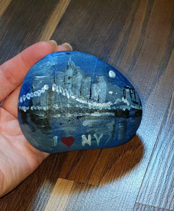 Картина акрилом Нью Йорк и Лондон