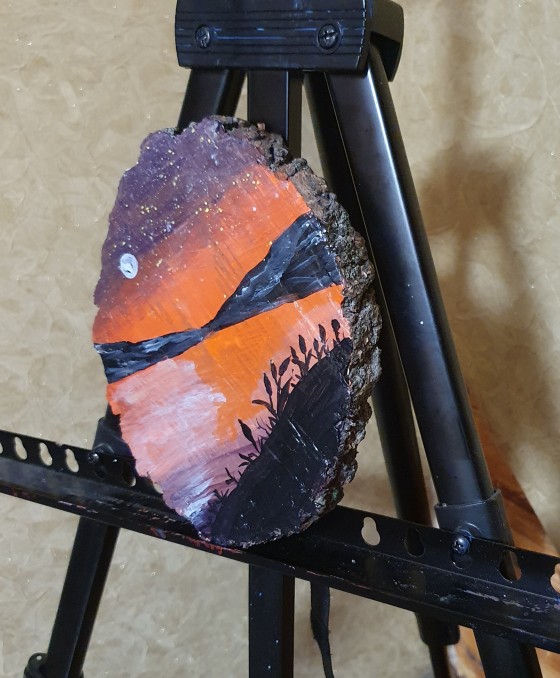 Картина акрилом Ночь