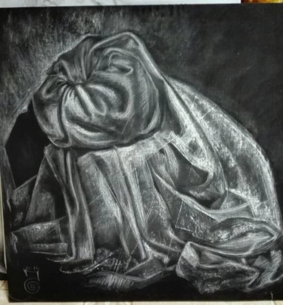 Картина в смешанной технике Драперія