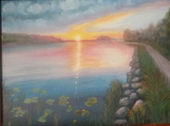 Картина маслом Надвечір 