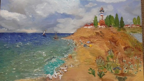 Картина маслом Другая сторона. Холст. Масло. 500×700 