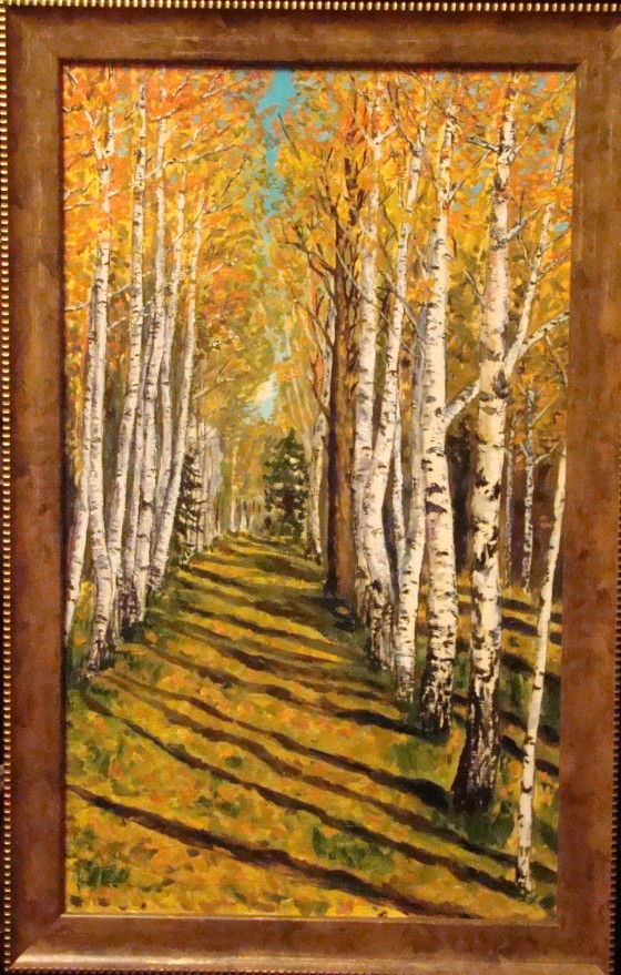 Картина маслом Березовая роща