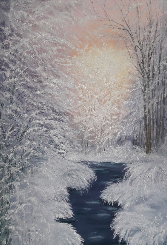 Картина маслом Зима 