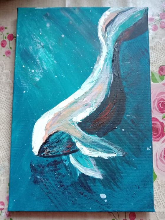 Картина акрилом Кит