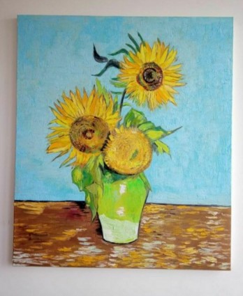 Картина маслом Подсолнухи 