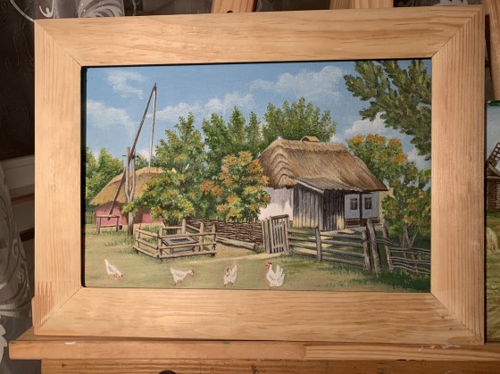 Картина маслом Батьківська хата 