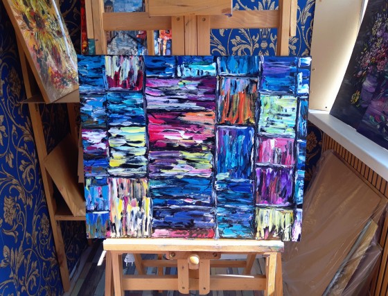 Картина маслом Абстрактные линии 