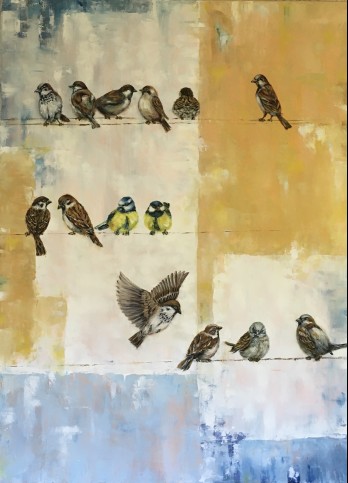 Картина маслом Птицы