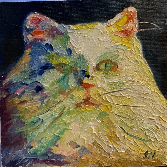 Картина маслом Кот