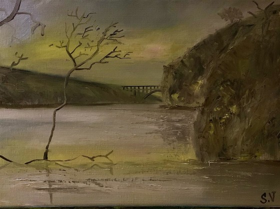 Картина маслом Остров Хортица