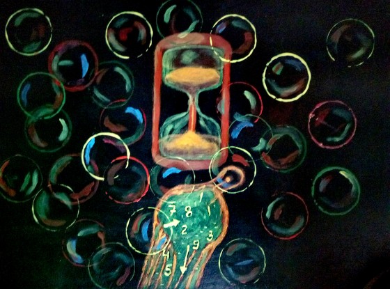 Картина акрилом Время 