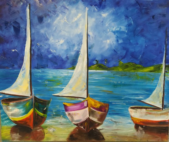 Картина маслом Три