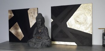 Картина акварелью "Буда"