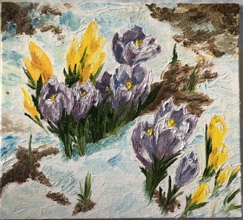 Картина маслом Цветы 