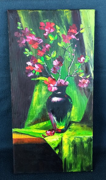 Картина маслом Букет сакуры 