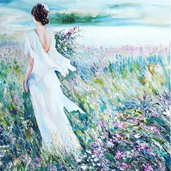 Картина маслом Единство с природой