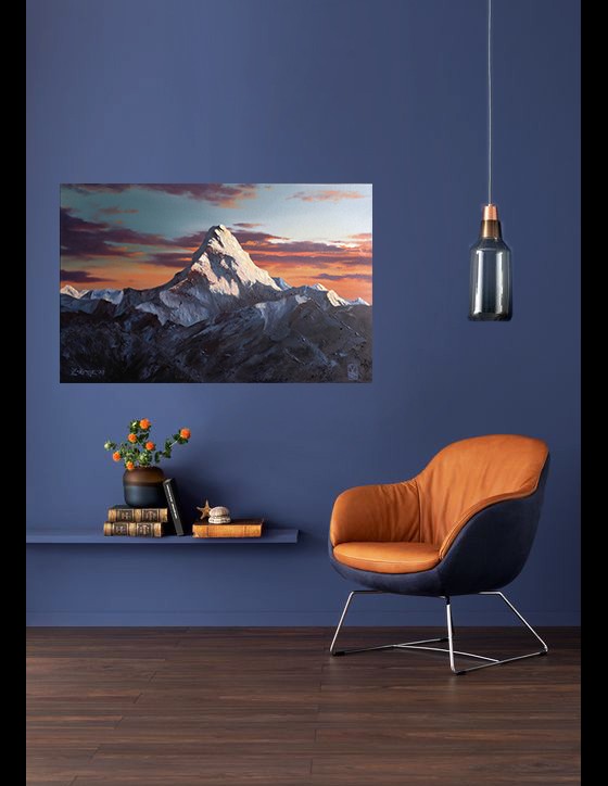 Картина маслом Эверест - вершина мира