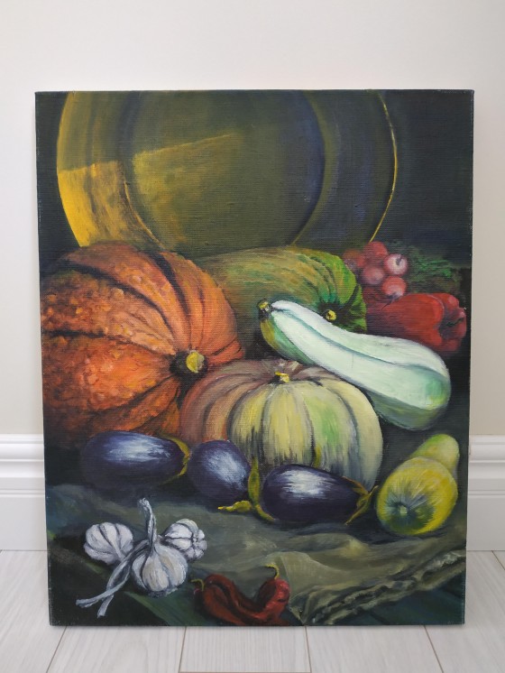 Картина маслом Натюрморт с тыквами