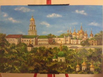 Картина маслом Киево- Печерская лавра